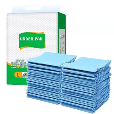 Disposable Adult Under Pad Fluff Pulp SAP Non woven fabric Tissue PE Backfilm 20g-110g