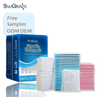 Super Absorbent Incontinence Under Pad Bed Disposable Urine Pads with Fluff Pulp