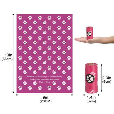 Customized Portable Durable Blue Waterproof Scented Pet Cat Waste Garbage Poop Bags