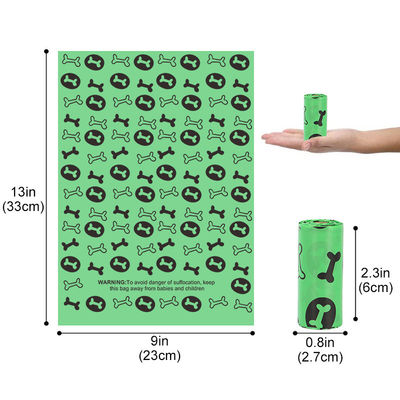 Customized Portable Durable Blue Waterproof Scented Pet Cat Waste Garbage Poop Bags