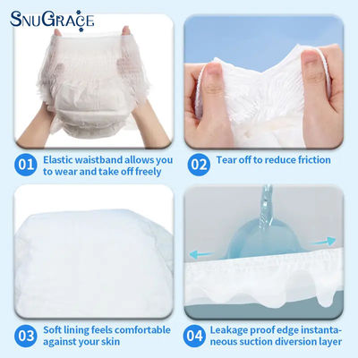 SnuGrace Certified ISO9001/ISO14001/OHSAS18001 BV Super Thick Adult Diaper Pull Up Pants