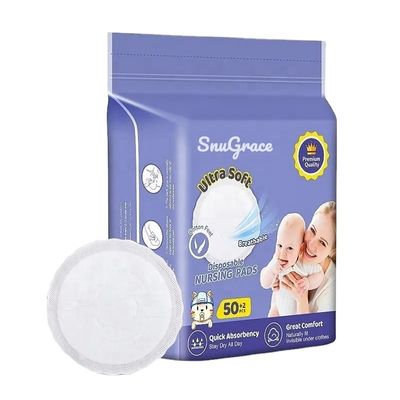 Custom Print Fluff Pulp SAP Non Woven Fabric Disposable Breast Pads for Private Label