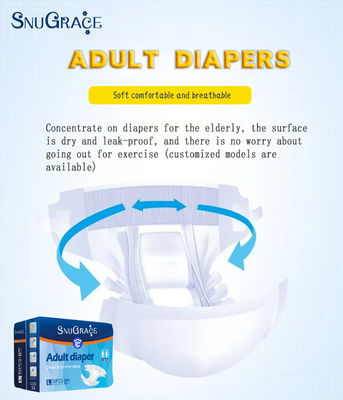SNUGRACE Adult Diaper Offers Free Samples for Fast Absorption and 75g-150g Fluff Pulp