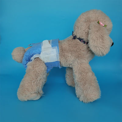 Customized Blue Large Dog Diaper for Pets 3D Leak Prevention Channel