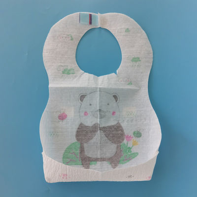 Printed Non Woven Fabric Disposable Waterproof Eating Bibs for Childrens and Babies