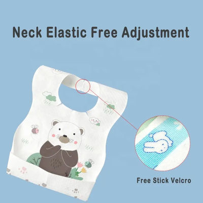 Custom Printed Non-woven Baby Bibs with Waterproof Design and Elastic Band BB-01