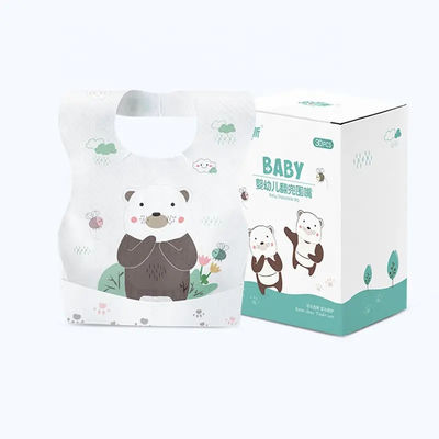 Disposable Baby Feeding Bibs Customized Color for Comfortable and Clean Meals