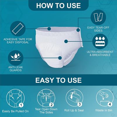 Soft Breathable Nowoven Frabic Top Sheet Adult Pull Up Softball Pants OEM Direct Deal