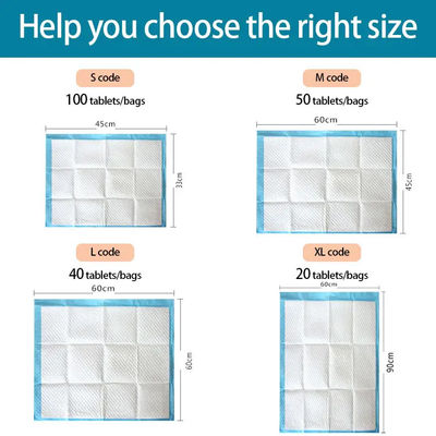 Fluff pulp SAP Non woven fabric Tissue PE Waterproof Pet Mat Diaper for Puppy Training