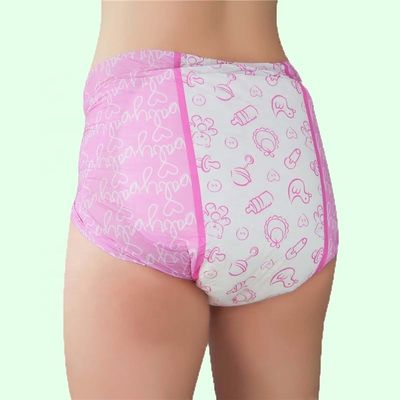 Wholesome Disposable ABDL Adult Diaper Fluff Pulp and Cute Cartoon Print Included