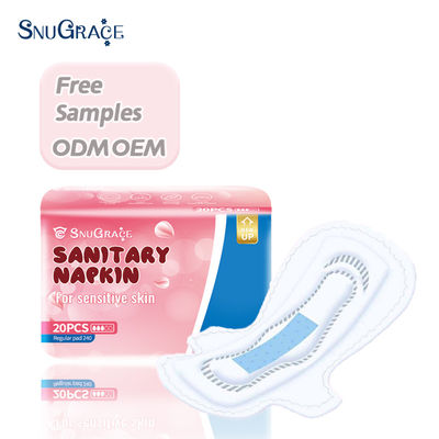 400-1500ml Absorbency SNUGRACE Negative Ion Blue Core Sanitary Pads for Women Free Samples