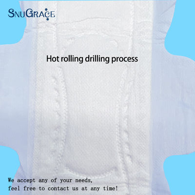 400-1500ml Absorbency SNUGRACE Negative Ion Blue Core Sanitary Pads for Women Free Samples
