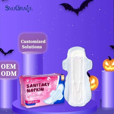 Soft Breathable SNUGRACE Organic Ladies Sanitary Napkin Supports Odm Oem Customization