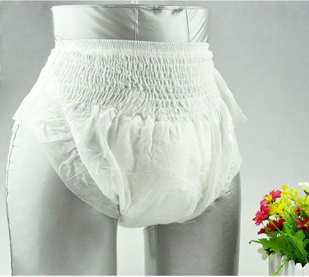 Highly OEM ODM Soft Breathable Cotton Topsheet Pants Diapers with Original Woven Design