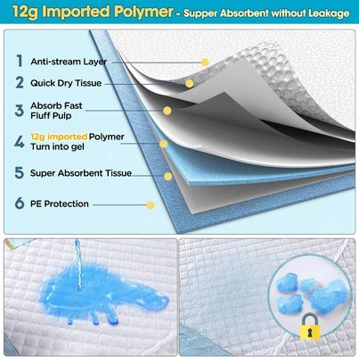 Total Weight gram 30-70 Incontinence Disposable Absorb Puppy Dog Pee Pads for Dogs