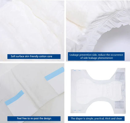Printed OEM ODM Acceptable 6000ml Big Adult Diaper with 3D Leak Prevention Channel