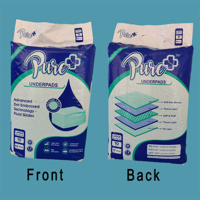 Customized Color 5ply Core 60x90 Absorbent Pad Incontinence Underpad Cotton Surgical Pad