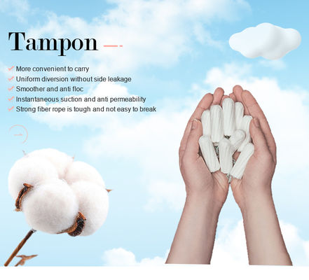 Adult Private Label Organic Cotton Clean Point Tampons for Female Health Care Product