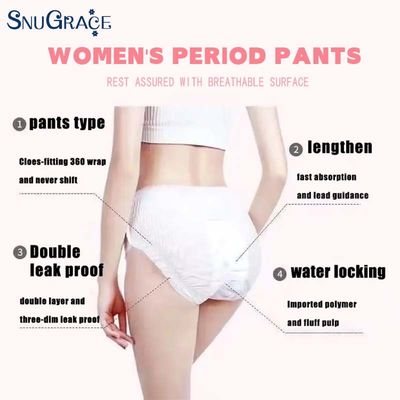SNUGRACE Disposable Women Menstrual Period Sexy Pants with Non Woven Fabric and SAP