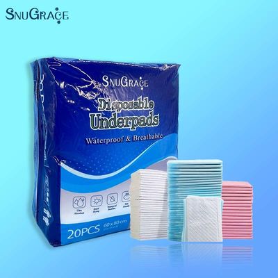 Top Sheet Soft Nonwoven Fabric Super Absorbent Disposable Underpads for Men and Women