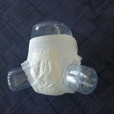 White Printed Incontinence Products Adult Pull Diaper XL Size 1000ML with Fluff Pulp