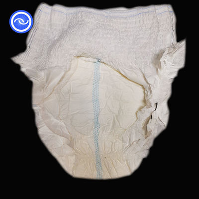 White Printed Incontinence Products Adult Pull Diaper XL Size 1000ML with Fluff Pulp
