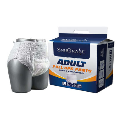 Unisex Senior Disposable Absorbent Underwear Brief Pants Type with Plain Woven Style