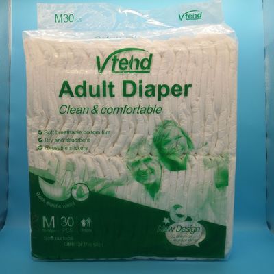 Super Soft Non-Woven Fabric Old Women Disposable Bedridden Magic Tapes Adult Diapers