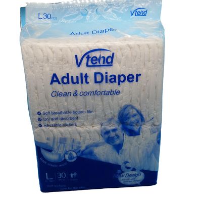 Super Soft Non-Woven Fabric Old Women Disposable Bedridden Magic Tapes Adult Diapers
